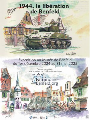 Affiche de l'exposition « 1944, la libération de Benfeld »